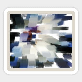 Abstract White And Grey Flower Sticker